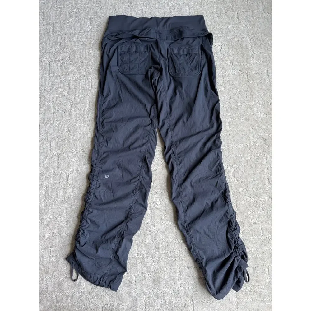Lululemon Quick Step Pant Coal Cargo Dance Ruched Cinch Hem Casual